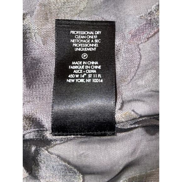 ALICE & OLIVIA ROSARIO Silk & Velvet Top - Size XS - Black Floral - $330 New - Picture 15 of 15